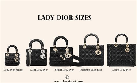 lady dior size chart|lady dior 2022 price.